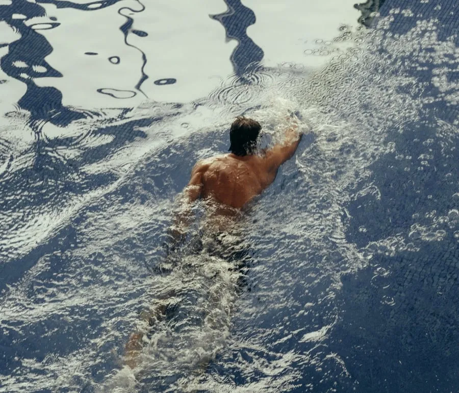 Person swimming lengths in the pool at the Cameron House Resort Health Club