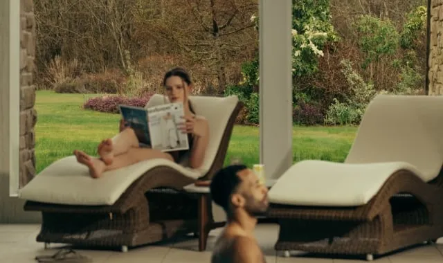 A couple relax in the Spa at The Carrick