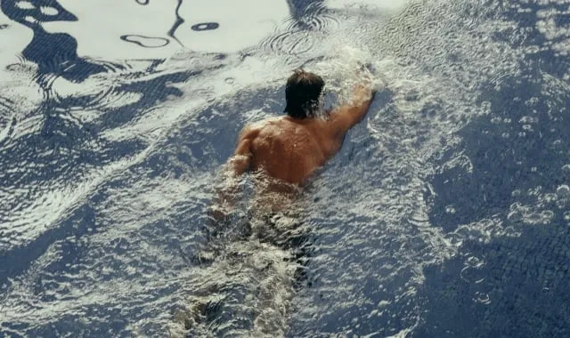 Person swimming lengths in the pool at the Cameron House Resort Health Club